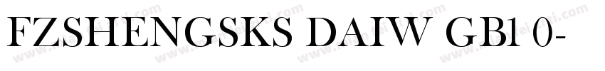 FZSHENGSKS DAIW GB1 0字体转换